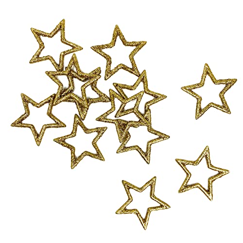 Oblique Unique® Sterne Glitzer Streudeko 12 Stück Stern Tischdeko Deko für Weihnachten und Winter Dekoration Weihnachtsdeko Adventsdeko (Gold) von Oblique Unique