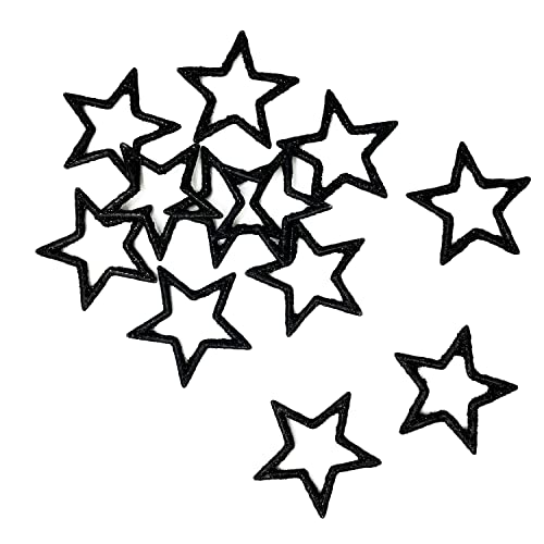 Oblique Unique® Sterne Glitzer Streudeko 12 Stück Stern Tischdeko Deko für Weihnachten und Winter Dekoration Weihnachtsdeko Adventsdeko (Schwarz) von Oblique Unique