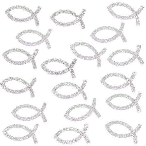 Oblique Unique 18 x Fische Fisch Konfetti Silber Glitzernd für Kommunion Taufe als Deko Streuteile Tischdeko Streudeko Oblique Unique 18 x Fische Fisch Konfetti Silber Glitzernd für Kommunion Taufe als Deko Streuteile Tischdeko Streudeko von Oblique Unique