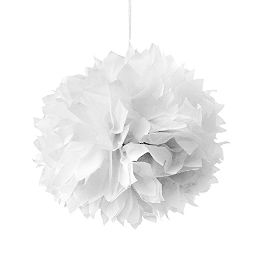 Oblique-Unique® 3X Pompoms Pompons Seidenpapier Blumen Hängedeko Hochzeit Geburtstag Party Deko - wählbar - (Weiss) von Oblique Unique