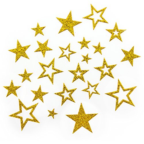 Sternen Sticker in Gold oder Silber - Glitzernde Funkelnde Sterne (Gold) von Oblique Unique