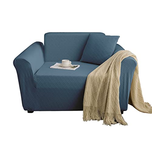 Oblulife Sofa überzug rutschfest，Sofaschutz Anti-Katze/Hundekratzer(Sofa überzug 1 Sitzer,Blau) von Oblulife