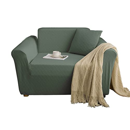 Oblulife Sofa überzug rutschfest，Sofaschutz Anti-Katze/Hundekratzer(Sofa überzug 1 Sitzer,Grün) von Oblulife