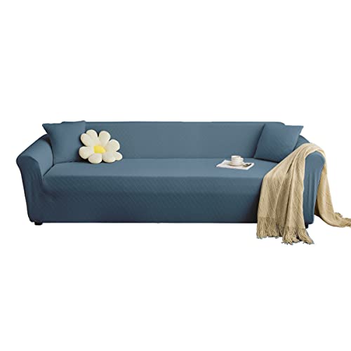 Oblulife Sofa überzug rutschfest，Sofaschutz Anti-Katze/Hundekratzer(Sofa überzug 4 Sitzer,Blau) von Oblulife