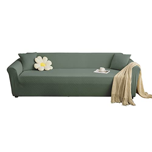 Oblulife Sofa überzug rutschfest，Sofaschutz Anti-Katze/Hundekratzer(Sofa überzug 4 Sitzer,Grün) von Oblulife