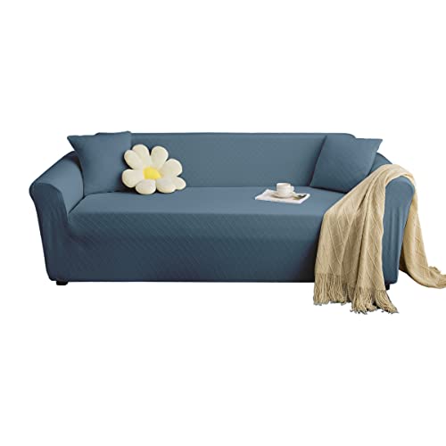 Oblulife Sofa überzug rutschfest，Sofaschutz Anti-Katze/Hundekratzer(Sofabezug 2 Sitzer,Blau) von Oblulife