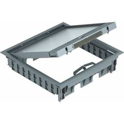 Geräteeinsatz PC quadrat 3f sw RAL9011 m.Belagaussp mit Bodenbelagaussparung von Obo Bettermann