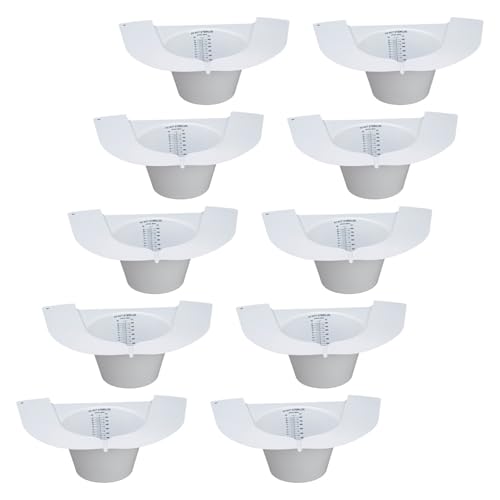 10 Stück Simple Pour Urine Proben Sammlung Hut Proben Becher Urin Sammler Hut mit Messskala Set für Toiletten von Obotsnoi