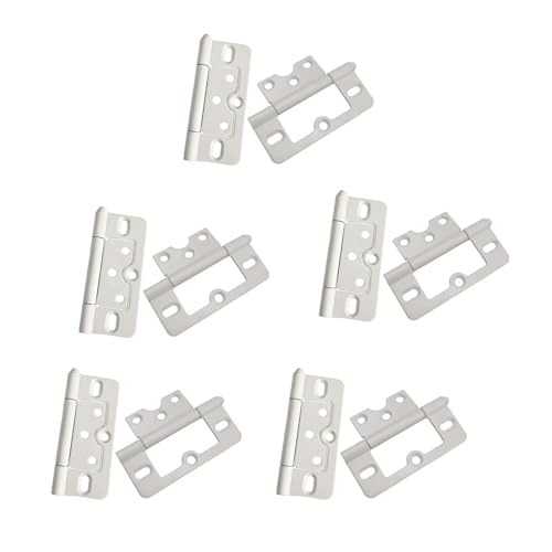 10 Stück Türscharniere ohne Einstecken, geräuschlose Bedienung für Schränke, Möbel und Kleiderschranktüren, den täglichen Gebrauch, einfache Installation von Obotsnoi