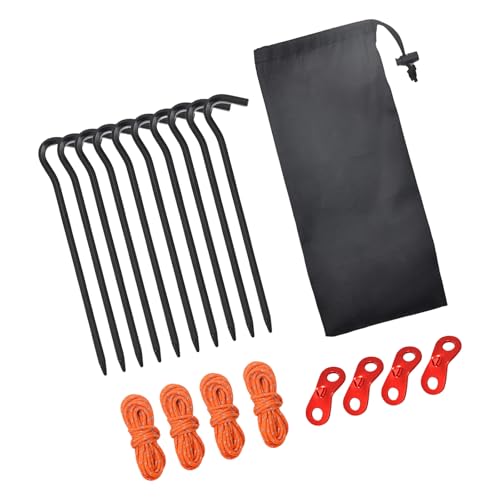 19lots windbeständige Heringe, tragbare Zeltheringe, multifunktionale Strandzelt-Heringe für Camping und Outdoor-Abenteuer von Obotsnoi