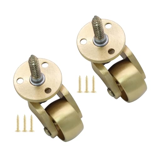 2 x Messingrollen, starke Rollen, geräuschlos, drehbar, Möbel, Bewegungsrollen, Installation im Lieferumfang enthalten, Messingrad für Möbel 2 x Messingrollen, starke Rollen, geräuschlos, drehbar, Möbel, Bewegungsrollen, Installation im Lieferumfang enthalten, Messingrad für Möbel von Obotsnoi