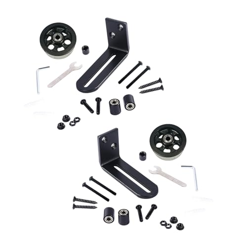 2 x Scheunentür-Bodenführung, verstellbare Schiebetürführung, Wandmontage, Rollenführungen, Hardware-Zubehör, klappbarer Stabilisator mit verstellbarer Rolle 2 x Scheunentür-Bodenführung, verstellbare Schiebetürführung, Wandmontage, Rollenführungen, Hardware-Zubehör, klappbarer Stabilisator mit verstellbarer Rolle von Obotsnoi