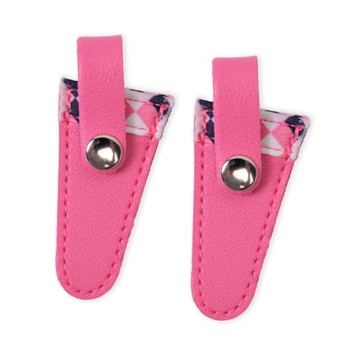 2 x farbige Gitterscheren, Schutzhüllen, tragbares Trimmwerkzeug, PU-Stickschere, Scheide 2 x farbige Gitterscheren, Schutzhüllen, tragbares Trimmwerkzeug, PU-Stickschere, Scheide von Obotsnoi