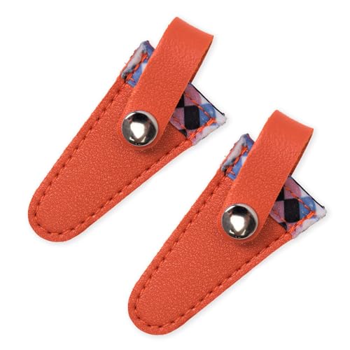 2 x farbige Gitterscheren, Schutzhüllen, tragbares Trimmwerkzeug, PU-Stickschere, Scheide 2 x farbige Gitterscheren, Schutzhüllen, tragbares Trimmwerkzeug, PU-Stickschere, Scheide von Obotsnoi