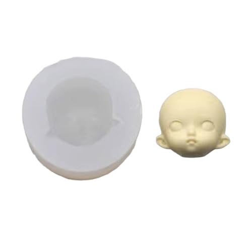 Baby Menschliches Gesicht Tonform Keramikputz Silikonhand Handschreiber Kerze Harz Werkzeugform Fondant Gesichtsgesicht von Obotsnoi