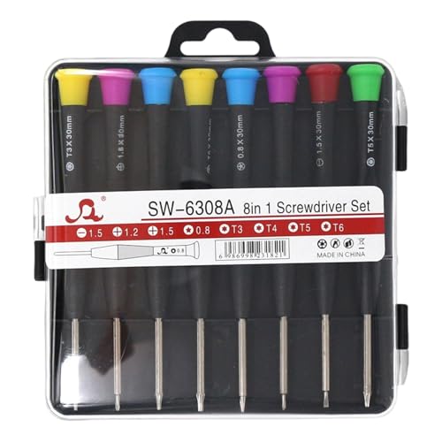 Beruf 8 Teiliges Magnetschraubendreher Kits Rotierende Kappen Design Für Enge Space Geräte Und Telefon Demontage 8PCS Professional Manual Tool Combination Set Set von Obotsnoi