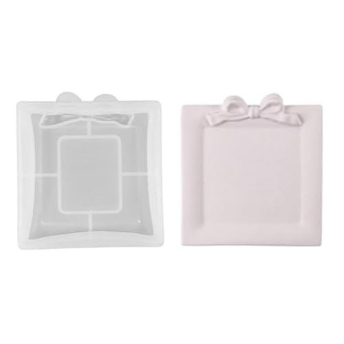 Bowknot Tablett Silikonform Kristallablassentlettsform Epoxidharz Gips Schmuck Gussformen Hausdekorationen Silikonformen Zum Backen von Obotsnoi