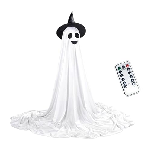 Höhe anpassbare leuchtende Spekter-Statue für drinnen und draußen, Halloween-Displays und Veranstaltungen, unheimliche Party-Setups Ornament, leuchtende Halloween-Specter-Dekorationen von Obotsnoi