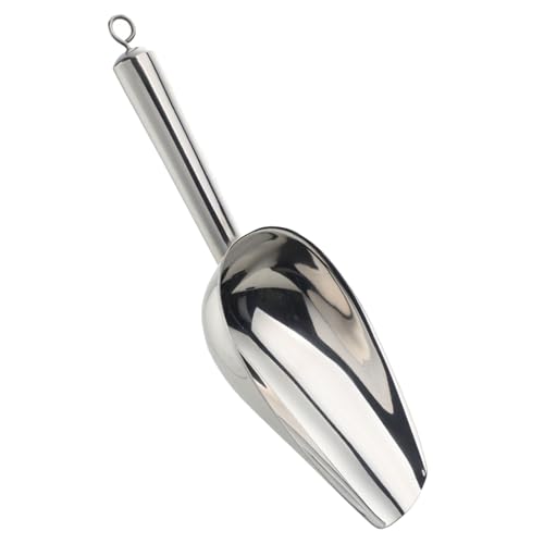 Industrielle Edelstahl-Eisschaufel, strapazierfähig, glatte Schaufel für einfaches Zerkleinern, Übertragen von Snacks oder Granulat, robuster Edelstahl-Eisschaufel von Obotsnoi