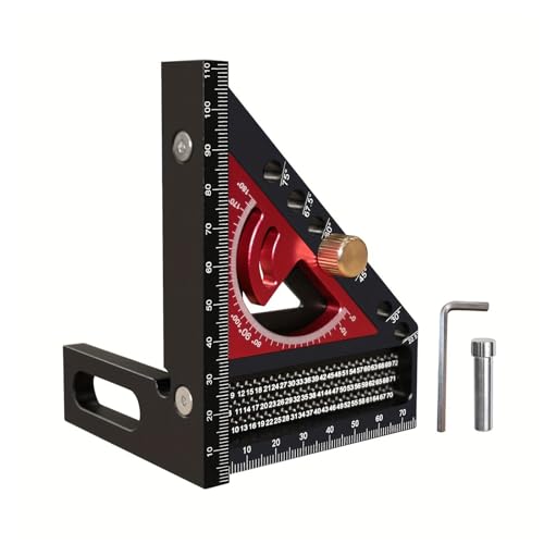 Kombinationswinkel-Set aus Flugzeug-Aluminium, geeignet für Holzbearbeitung, genaue Winkel und gerade Kantenmessungen, hochpräzises Kombinationswinkel-Set von Obotsnoi
