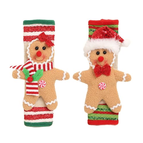 Kühlschrankschutz mit Weihnachtsmotiven, Keksmuster, Polyester, staubdicht, waschbar, Küchengeräte, festliche Polyester-Kühlschrankabdeckung Kühlschrankschutz mit Weihnachtsmotiven, Keksmuster, Polyester, staubdicht, waschbar, Küchengeräte, festliche Polyester-Kühlschrankabdeckung von Obotsnoi