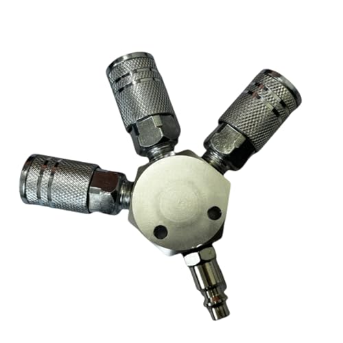 Luftkompressor Verbrennungsanpassung 3 Wege Verteiler Schnellanschlüsse Mehrzweck Industriestyp Luftstopfen Ersatz Schnellinstallation Pneumatischer Adapter von Obotsnoi