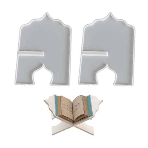 Mehrzweck-Silikon-Leseständer-Form, Bücherregal-Formen zum Basteln von Teelichthaltern und Pflanzgefäßen, Silikon-Bastelformen für Pflanzen, 2 Stück Mehrzweck-Silikon-Leseständer-Form, Bücherregal-Formen zum Basteln von Teelichthaltern und Pflanzgefäßen, Silikon-Bastelformen für Pflanzen, 2 Stück von Obotsnoi