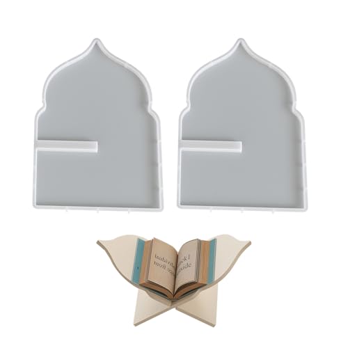 Mehrzweck-Silikon-Leseständer-Form, Bücherregal-Formen zum Basteln von Teelichthaltern und Pflanzgefäßen, Silikon-Bastelformen für Pflanzen, 2 Stück Mehrzweck-Silikon-Leseständer-Form, Bücherregal-Formen zum Basteln von Teelichthaltern und Pflanzgefäßen, Silikon-Bastelformen für Pflanzen, 2 Stück von Obotsnoi