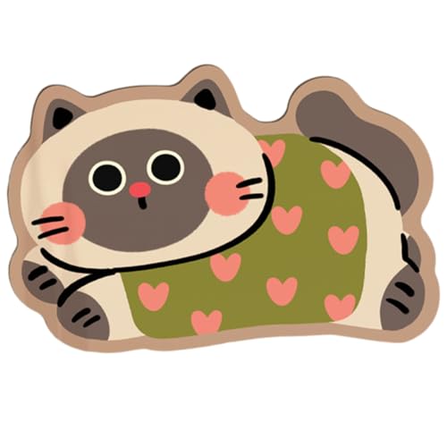 Obotsnoi Badematte, Fußmatte, Kätzchen-Design, rutschfest, verhindert Schmutzansammlungen, schnell trocknend, rutschfest, Duschmatte, Kätzchen-Motiv von Obotsnoi