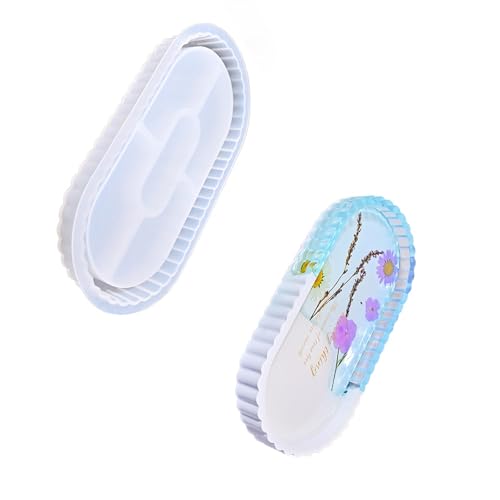 Ovale/runde Form Harz-Tablett-Formen für Epoxid-Halter, Dekorationsformen zur Schmuckaufbewahrung, Silikonform für Epoxidharz von Obotsnoi