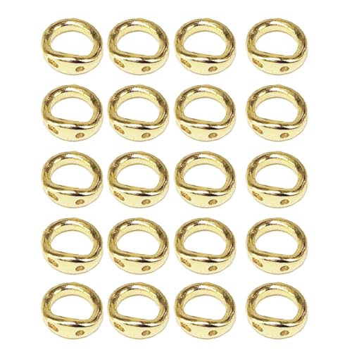 Packung Mit 20 Vielseitigen Anschlussringen Praktische Endperlenspitze 14K Gold Doppel Loch Anschlussringe Für Schmuck Makinglegierungen Schmuckteile von Obotsnoi