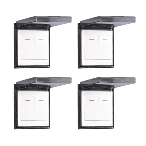 Robuste Schalterschutzabdeckung, schmal, wasserdicht, für Badezimmer, Küche, selbstklebende Halterung, schlanke Steckdosenschutz Robuste Schalterschutzabdeckung, schmal, wasserdicht, für Badezimmer, Küche, selbstklebende Halterung, schlanke Steckdosenschutz von Obotsnoi
