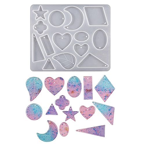 Sternblatt Mondform Ohrringe Silikonform Epoxidharz Gießen Herz Rundkeh. Sternblatt Mondform Ohrringe Silikonform Epoxidharz Gießen Herz Rundkeh. von Obotsnoi