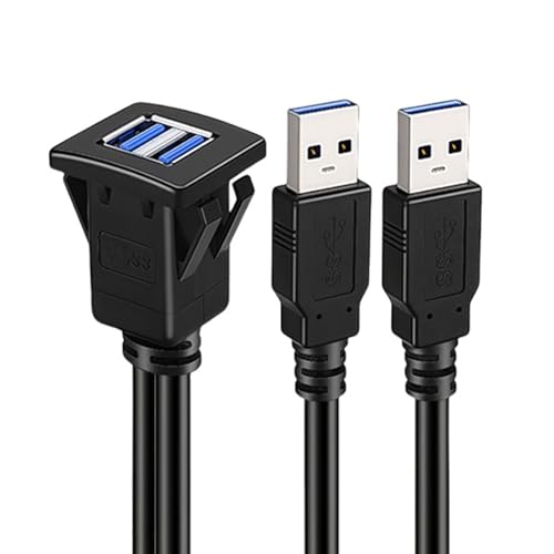 Obotsnoi USB3.0 Doppelanschluss Quadratschnapper Auf Panel Verlängerungskabel PVC Wasserdichtes Design Für Auto Yacht Marine Anwendungen von Obotsnoi