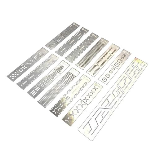 Vielseitigkeit 12 in 1 Scribes Linienvorlagen Lineal Schnitzlineal für detailliertes Modell Handwerk Reparatur Werkzeug Modellwerkzeug von Obotsnoi