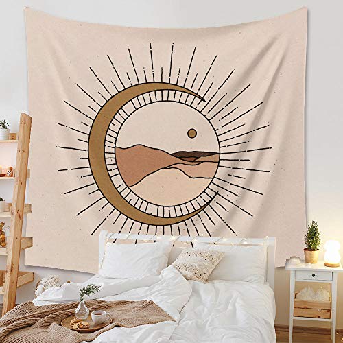 Obrand Tapisserie Wandbehang Bettdecke,Berg-Sonnenuntergang-Wandteppich, Natur-Tier-Pflanzen-Wandteppiche für Schlafzimmer Wohnzimmer Wohnheim von Obrand