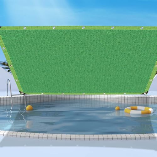 Sonnensegel for Den Außenbereich Grün Einfach Zu Befestigen 70% Beständiges Sonnenschutznetz for Pool Einfach Zu Befestigendes Mesh-Sonnenschutzgewebe for Terrasse Garten Pergola Vordach Zwinger (Siz von ObscurioBlinds