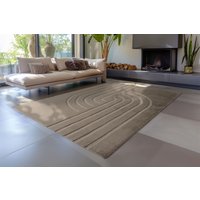 Obsession Teppich "Zen Deluxe 700", rechteckig, 22 mm Höhe, Uni Farben, modernes Design, Hoch-Tief Effekt, Wohnzimmer von Obsession