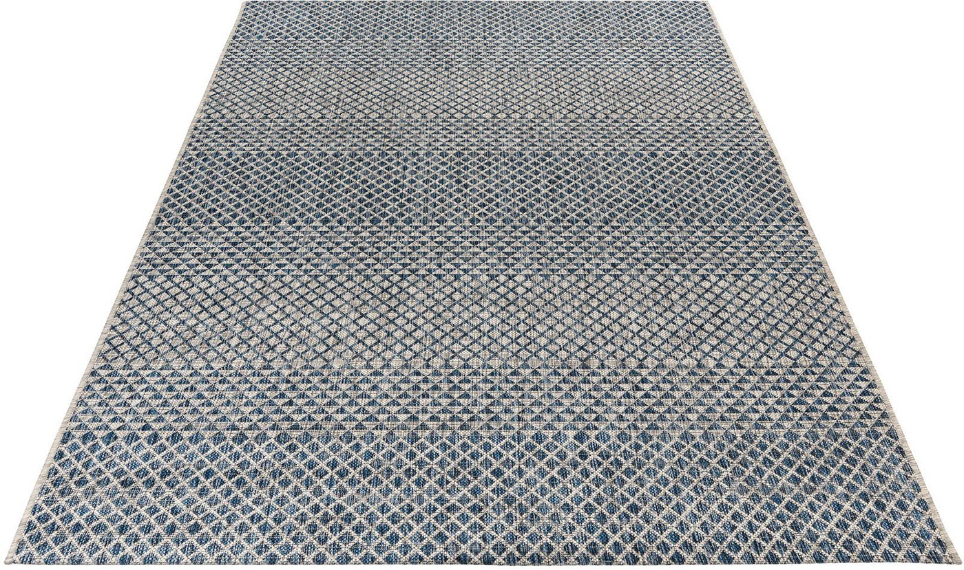 Teppich My Nordic 877, Obsession, rechteckig, Höhe: 0,5 mm, Flachgewebe, modernes kariertes Design, In- und Outdoor geeignet von Obsession