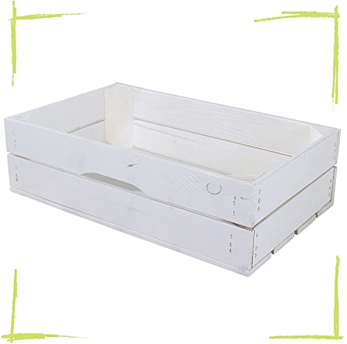 4 neue weiße Schubladen mit Griff 47,5x29x13,5cm Ablage Kasten Kiste Obstkiste Weinkiste kleine Holzkiste Box Dekoration klein shabby chic von Obstkisten Online