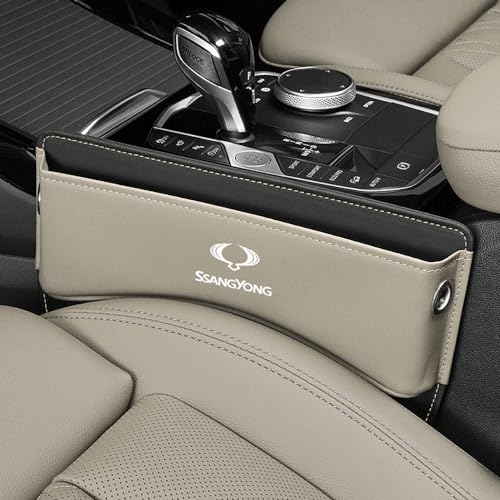 Obumi Autositz Lückenfüller Organizer, für SsangYong XLV Torres Tivoli Rexton Musso Korando Rodius Actyon Leder Sitz Aufbewahrungsbox Vordersitz Multifunktionale Innen Zubehör,A Beige Obumi Autositz Lückenfüller Organizer, für SsangYong XLV Torres Tivoli Rexton Musso Korando Rodius Actyon Leder Sitz Aufbewahrungsbox Vordersitz Multifunktionale Innen Zubehör,A Beige von Obumi