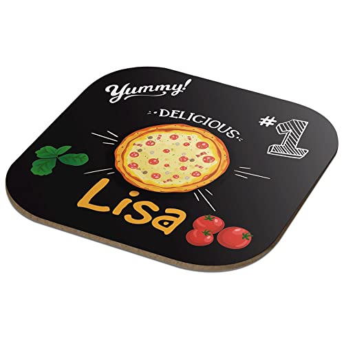 Personalisierter quadratischer Glasuntersetzer aus Holz - Untersetzer mit persönlichem Fotodruck - Personalisierbarer Tischuntersetzer von Ocadeau