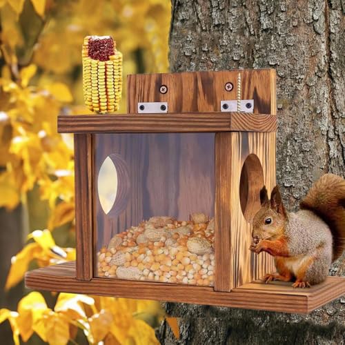 Eichhörnchen-Futterspender aus Holz, Streifenhörnchen-Futterstation, Eichhörnchen-Futterhaus für Garten, sichere Vogelfutterspender, einfach zu montieren, für Außendekoration im Hinterhof Eichhörnchen-Futterspender aus Holz, Streifenhörnchen-Futterstation, Eichhörnchen-Futterhaus für Garten, sichere Vogelfutterspender, einfach zu montieren, für Außendekoration im Hinterhof von Ocastuted