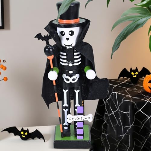 Halloween Nussknacker Figuren Skelett Nussknacker Holz Nussknacker Figur Dekorationen Kürbis Hexe Nussknacker Ornament für Kaminsims Kamin Zuhause Halloween Nussknacker Figuren Skelett Nussknacker Holz Nussknacker Figur Dekorationen Kürbis Hexe Nussknacker Ornament für Kaminsims Kamin Zuhause von Ocastuted