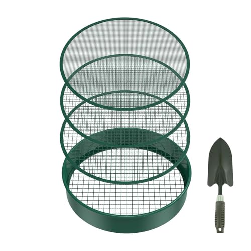 Ocastuted Gartensieb | Gartensand Erde Kompost Metallsieb | Anfängerfreundliches Pflanzsieb mit Filtergitter für Gewächshaus, Gemüsefeld von Ocastuted