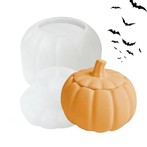 Ocastuted Kürbis Kerzenhalterform - 3D-Halloween-Kürbis-Kerzenglas-Silikonformen mit Deckel | Kürbisglas-Silikonformen, Kürbis-Silikon-Betonformen für DIY-Schmuck-Aufbewahrungsbox Ocastuted Kürbis Kerzenhalterform - 3D-Halloween-Kürbis-Kerzenglas-Silikonformen mit Deckel | Kürbisglas-Silikonformen, Kürbis-Silikon-Betonformen für DIY-Schmuck-Aufbewahrungsbox von Ocastuted