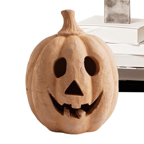 Ocastuted Leuchtender Kürbis - Halloween-Laterne - Niedliche Flammlose Lampe Für Nachtliche Gartendekoration Hausrasen Outdoor Party Haustür Eingangsbereich Innen von Ocastuted