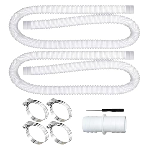 Ocastuted Poolschlauch,99 cm Poolreiniger Schlauch - Robustes Verbindungsstück Mit 4 Klemmen Flexibel Für Wasserfall Anschlüsse von Ocastuted