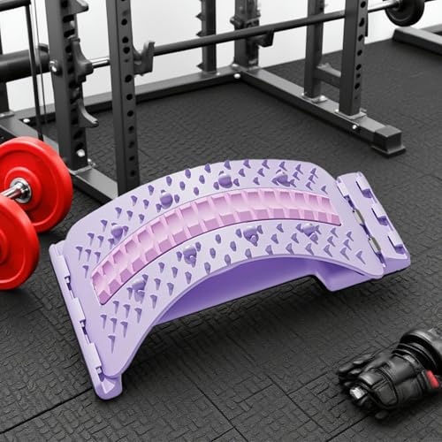 Ocastuted Rückenstrecker, Back Stretcher, Lumbar Back Cracker Board, Mit Magnetischen Akupressurpunkten, 3 Stufen Verstellbar, Lendenwirbelsäule Zur Schmerzlinderung, Für Männer Frauen Muskelerholung von Ocastuted