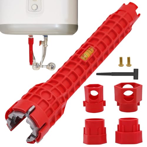 Wasserhahnschlüssel, Windeisen für engen Raum, Spülbeckenschlüssel-Set, Klempnerschlüssel für Unterspüle, Sanitärwerkzeuge, mit komfortablem Griff, für Waschbecken, Wasserhahn, Wasserhahn von Ocastuted